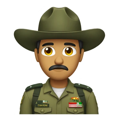 Sad mexican army ranger sticker