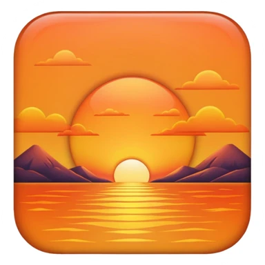 Sunset orange sticker