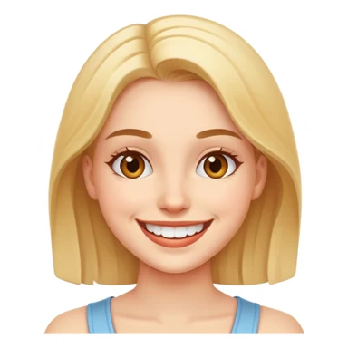 happy young woman smiling sticker