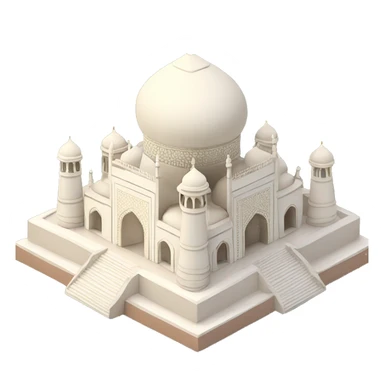 isometric Taj mahal building sticker