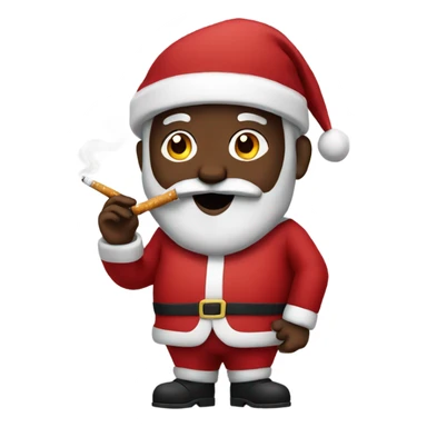 Black Santa with cigarette sticker
