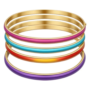 Elegant multicolour metal bangles  sticker
