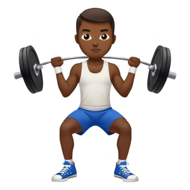 guy with converse-shoes clean and jerk exercise sticker