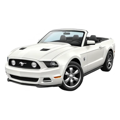 White mustang convertible sticker