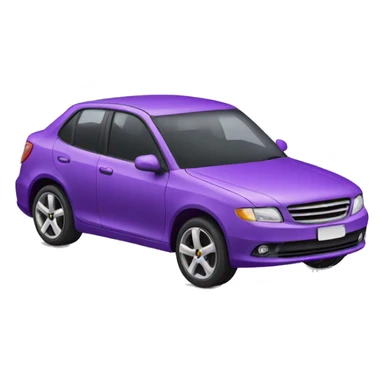 Purple car with eyelashes  sticker