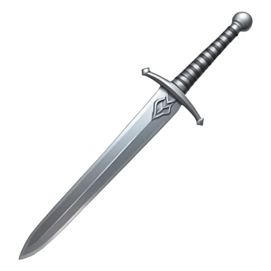 emoji style sword angled up and left, clean and readable, for cursor sticker