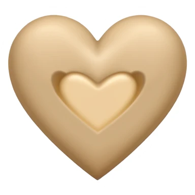 beige heart sticker
