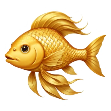 fish with hair sticker