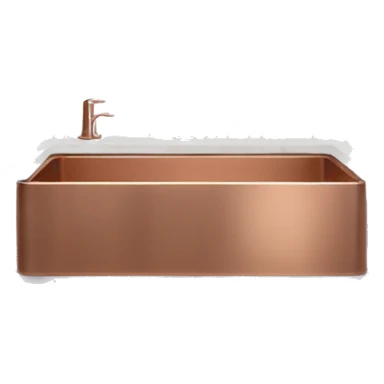Realistic front facing lavender kitchen counter with rose gold sink. sticker