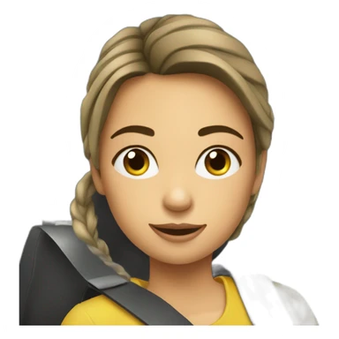 Fille dans une voiture sticker