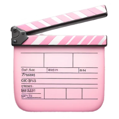 Light pink movie clapper sticker