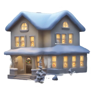 christmas home with lights sticker