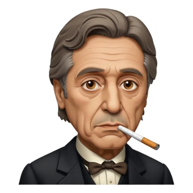 draw me brutal old al pacino from godfather, who will smoke ciggarete sticker