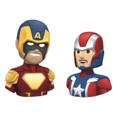 capitão américa beijando homem de ferro sticker
