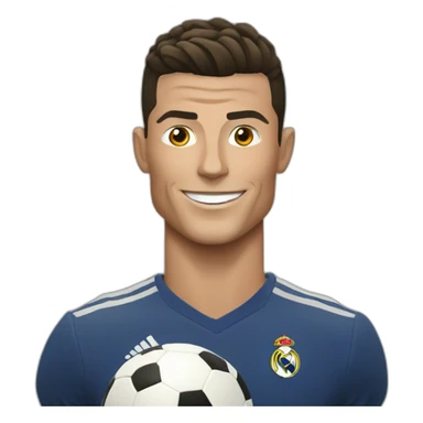 Cristiano Ronaldo with football sticker