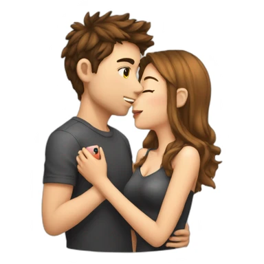 Gamer boy kiss girlfriend sticker