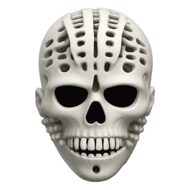 Skull face tube mask sticker