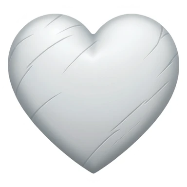 white heart with scratches sticker