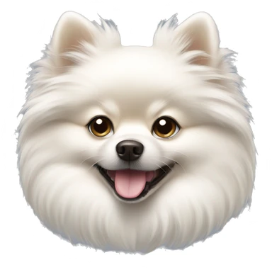 white Pomeranian dog sticker