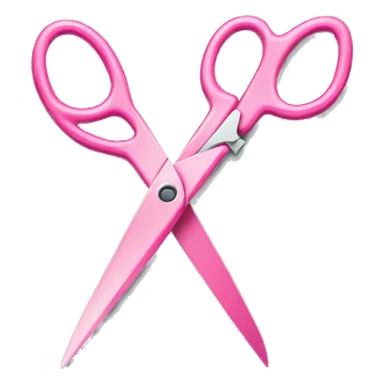 pink scissors with bow sticker