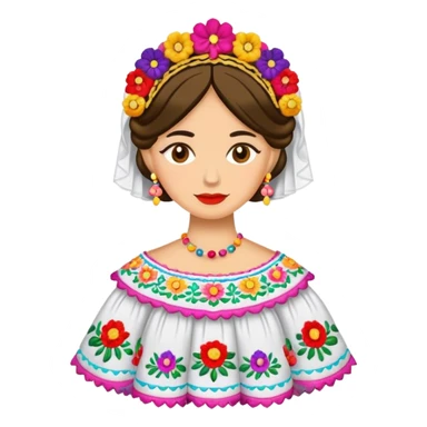 Pollera folclórica sticker