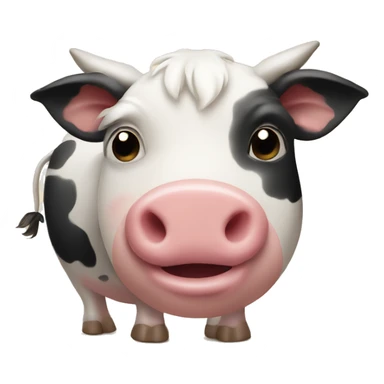 cow and pig sticker