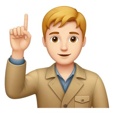 guy waving his finger sticker