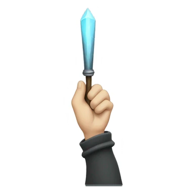 Hand holding wand  sticker