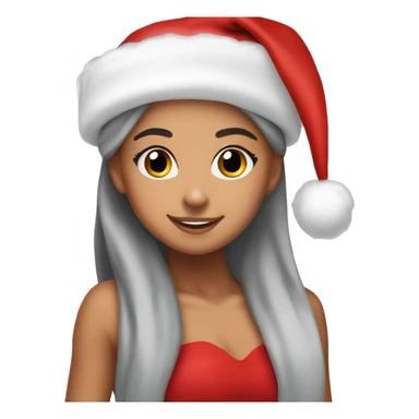 ariana grande with santa hat sticker