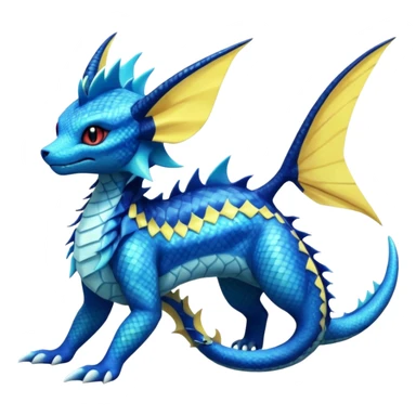 Vaporeon-Salandit-Electrike-Zeraora-Fakémon-hybrid-creature (full body)  sticker