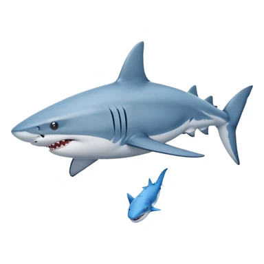 tiburon con pies y zapatos azules en los pies sticker