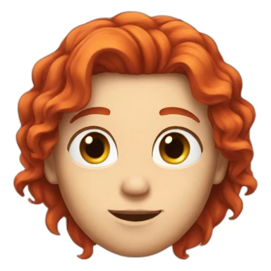 red hair OMG sticker