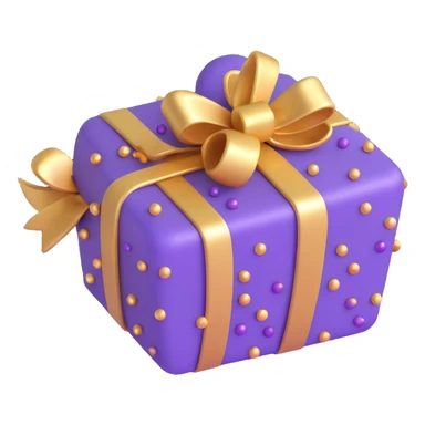 magical purple candy with sparkles wrapped in gold inspired by Pokémon Rare Candy sticker