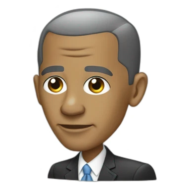 White Barak obama sticker