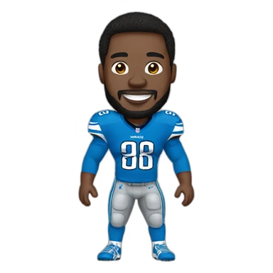 nfl detroit lions player sticker
