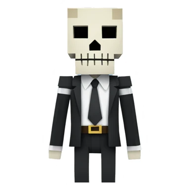 minecraft skeleton with a suit get sticker