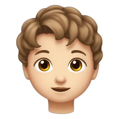 A baby with grey eyes, brown hair at 6 days sticker