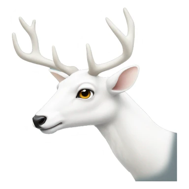 All white deer sticker