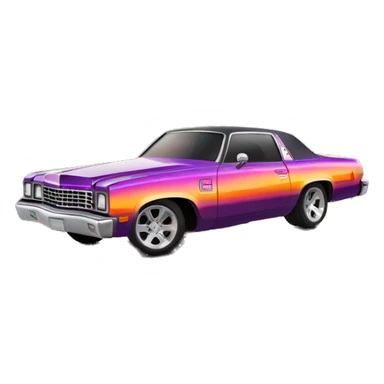 Low rider car by the sunset  sticker