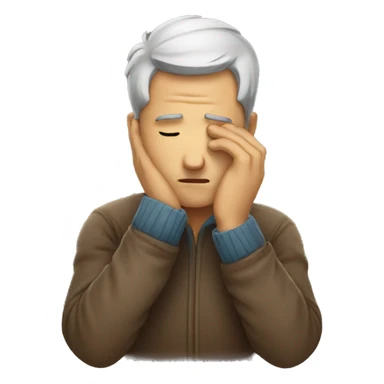 man front facepalming sticker