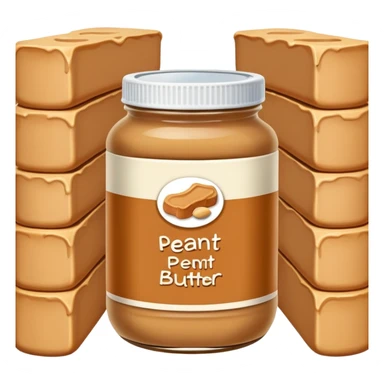 Peanut butter sitting alone sad in a wharehouse sticker