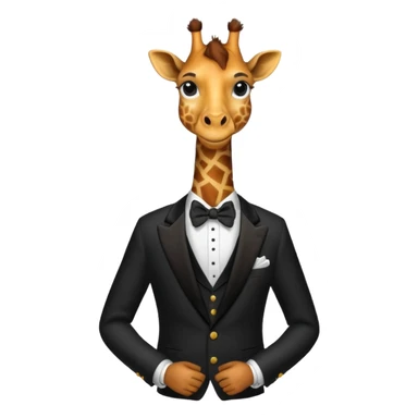 giraffe in Formal Attire sticker