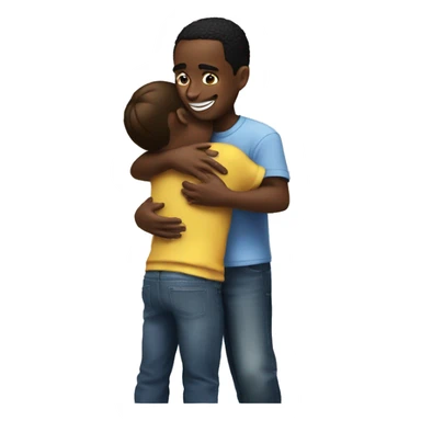 Diddy hugging a kid sticker
