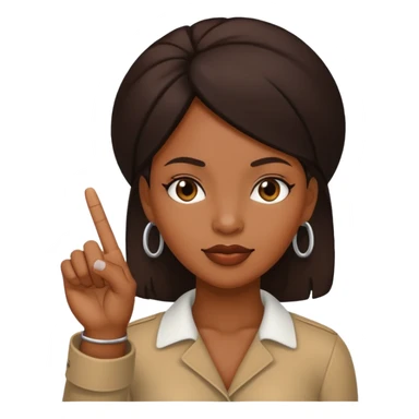 black women holding up middle finger sticker