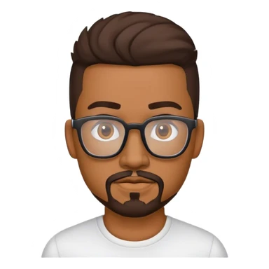 latino male,bold, glasses and goatee sticker