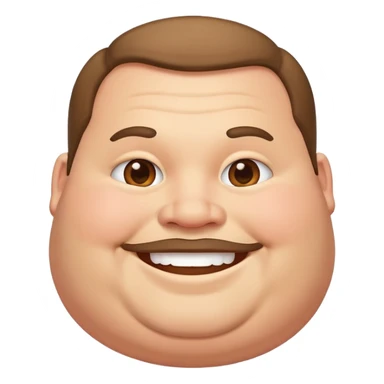 Fat guy with a sticker