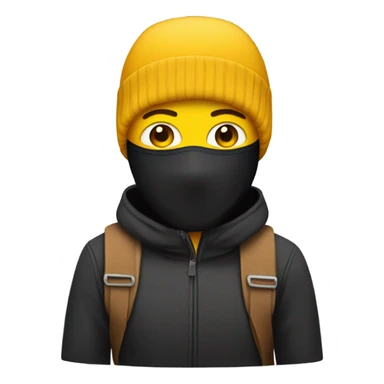A person with a ski mask on sticker