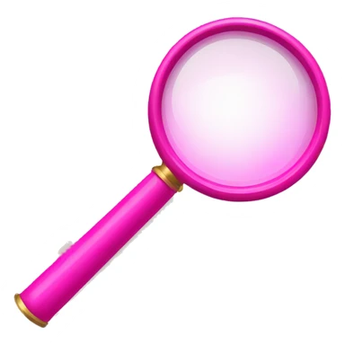 pink magnifying glass  sticker