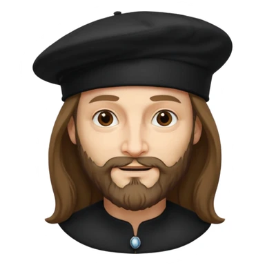 Leonardo da Vinci wear black berret sticker