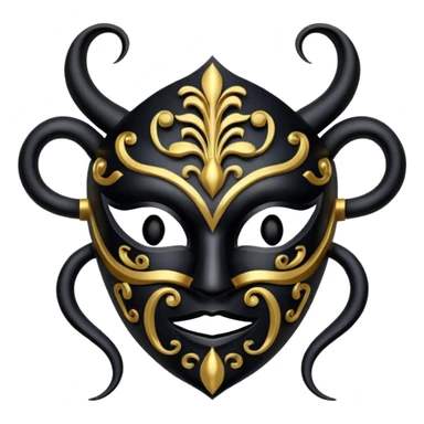 curved mask, poisonous sticker